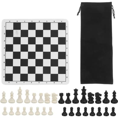 Internationale Standaard Schakspel Set Competitie Grote Plastic Schakset met Schaakbord white