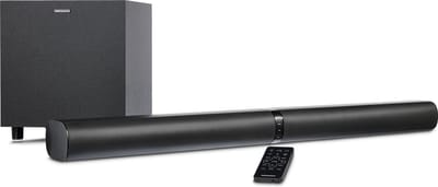 MEDION P64150 2in1 Convertible Bluetooth TV soundbar met draadloze subwoofer (2.1 soundbar, 2 x 30 watt, 60 watt subwoofer, wandmodel, HDMI ARC met ECC, AUX, optische ingang)