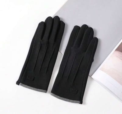 Handschoenen dames zwart met grijs randje – touchscreen winterhandschoenen – thermische voering – warme gevoerde smartphone handschoenen - Cadeau voor vrouwen - Cadeaubon 20 euro - Valentijn cadeau