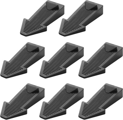 Deurstopper Set - Rubberen Stoppers - Deuren Open Houden - Anti-slip Ontwerp - 8 Stuks - Zwart