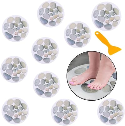 Set van 10 Ronde Badstickers Zelfklevend Antislip Stickers voor Badkuip Douche Zwembad Boten en Trappen