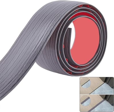 Vloerovergangsstrip zelfklevend PVC 1,2 m x 5 cm - Houtnerf voor Laminaat en Tapijt