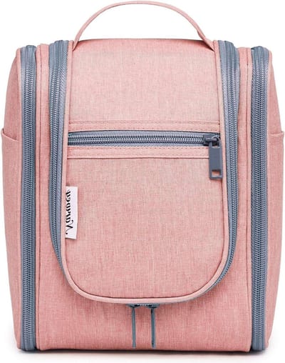 Hanging Toilettas voor op Reis voor Make-up en Cosmetica voor Vrouwen Meisjes - Roze (Middelgroot)