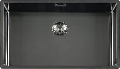 Lorreine Royal series spoelbak 74x40cm gun metal LEVERBAAR HALF SEPTEMBER