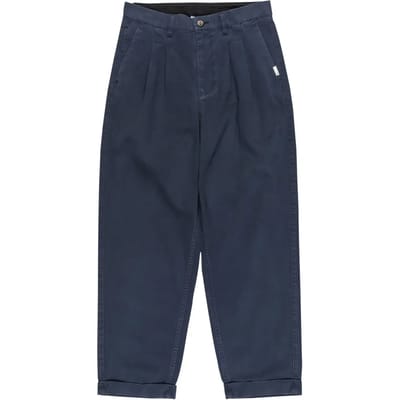 Element Big Pleat Chino Broek Blauw 33 Man