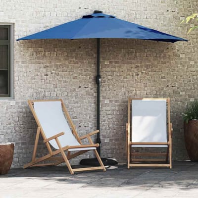 vidaXL - Tuinparasol - 294 - x - 150 - x - 223 - cm - Polyester - en - Staal - Azuurblauw