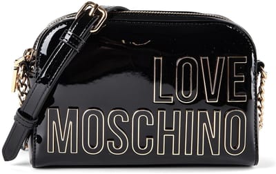 Love Moschino Enameled Logo Crossbody tas 20 cm - Dames - black