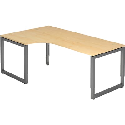 REGO 82 G | Bureau - 200 x 120 Tafelhoogte I In hoogte verstelbaar Esdoorn/Grafiet