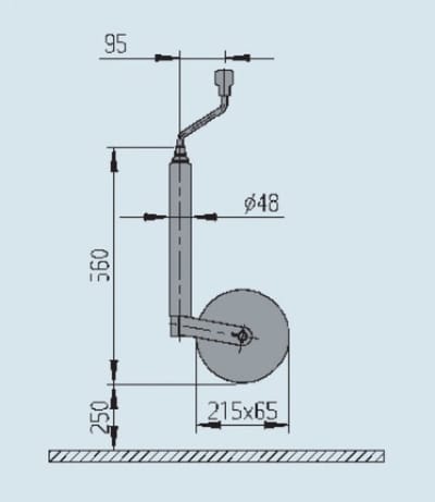 AL-KO Neuswiel rond 48mm 215x65mm 150kg