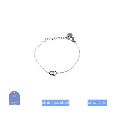 Go Dutch Label Armband (Sieraad) Kinderen - Smalle Pols - Verbonden Cirkel Zilver