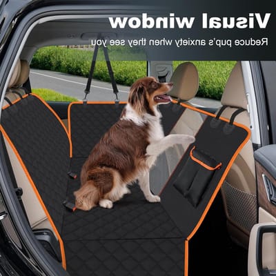 Autostoelhoes Honden - Beschermhoes Auto - Huisdier Vervoer - Waterafstotend Krasbestendig - Universele Pasvorm - Oranje