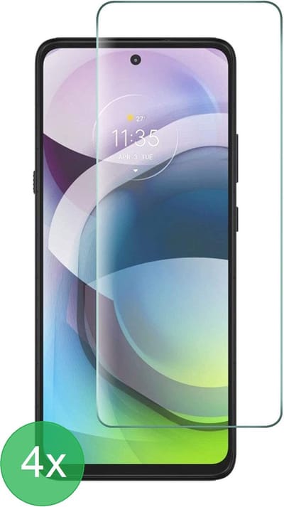 Geschikt Voor: Motorola Moto G51 5G Screenprotector 4x - screen protector - glas - bescherm - beschermglas - ZT Accessoires