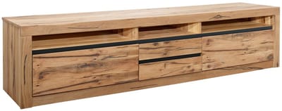 MASSIVMOEBEL24.DE wilde eik / moseik TV-meubel blank massief hout 220x50x55 cm (BxTxH) geolied gemonteerd MONTREUX volledig massief #040