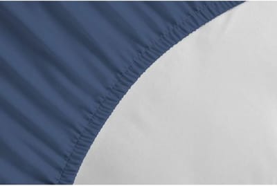 LOVELY HOME Hoeslaken - 90 x 190 + 25 cm - 100% katoen - Blauw