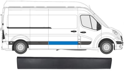 Sierlijst zijlijst schuifdeur voor Renault Master 2010- / Rechts