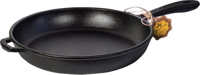 Gietijzeren Koekenpan - Bakpan Grillpan - Koken Bakken - PFAS-vrij Natuurlijk - 16 cm - Zwart