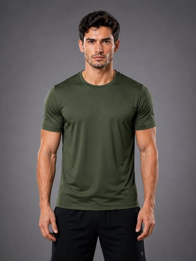 SparkNine Stormcore heren sport t-shirt - sneldrogend & ademend - fitness shirt - XS - groen - korte mauwen - training, rennen, casual dragen