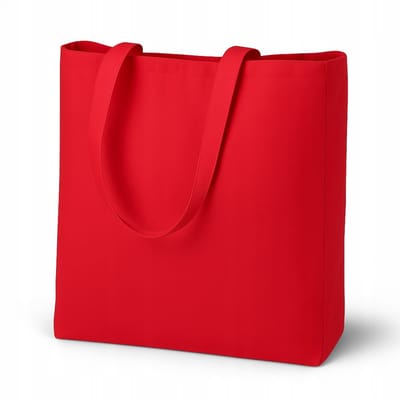 Sterke Rode Katoenen Boodschappentas 38x10x42 cm - 220g