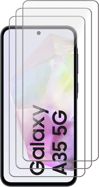 Screenprotector geschikt voor Samsung Galaxy A35 - 3x Glas Screen Protector