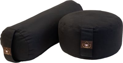Pakket bolster en meditatiekussen - zwart