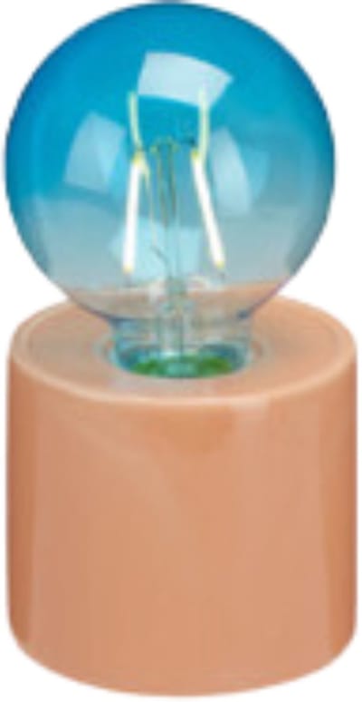 Home & Styling Tafellamp - Ø9xH17cm - Batterijen niet inbegrepen - Blauw/Oranje
