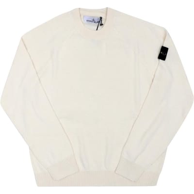 Stone Island Mannen S Gebreide Wapen Logo Patch l1S155100020 S01b9 V0093 L1S155100020 S01B9 V0093 (L) white