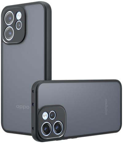 Coverup Hoesje - Geschikt voor OPPO Reno15 F Hoesje - Coverup Mat Transparante Back Cover met Camera Cover - Zwart