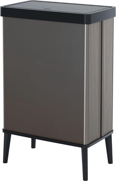 DailySupplies® Prullenbak op Pootjes - Afvalemmer - Afvalbak - 54L - Grijs