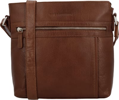 Hide & Stitches Mississippi Schoudertas - Crossbody - Leer - 100% - Leren Dames Tas - Cognac