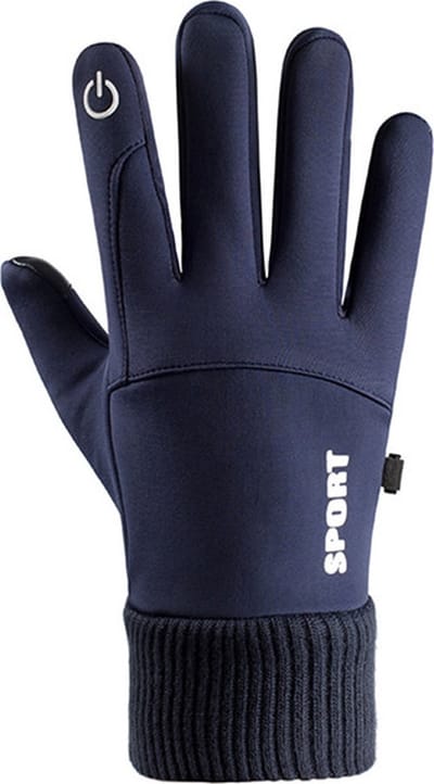 New Age Devi - "Touchscreen-Handschoenen voor Heren & Dames - L - Waterdicht - Blauw - Tech Fleece - Sinterklaas & Kerst - Sporten, Scooter & Fietsen"