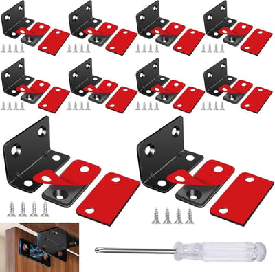 Ultradunne zelfklevende magnetische deursluitingen voor kastdeuren - 10 stuks RVS magneten voor lades en schuifdeuren in de keuken