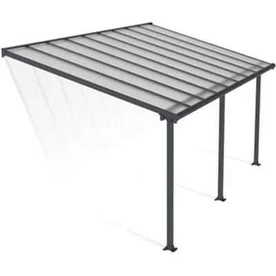 Palram | Canopia Terrasoverkapping Olympia - Helder - Donkergrijs 307x294cm