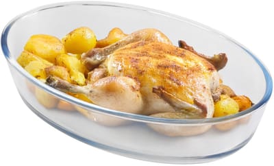 5Five Ovenschaal - van borosilicaat glas - ovaal - 2.4 Liter - 31 x 21 x 7 cm - glazen ovenschalen