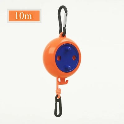 Draagbaar Intrekbaar Waslijntje Buiten Reizen Kamperen Hotel Winddicht Antislip 10M Kledinghanger Droogtouw Accessoires oranje