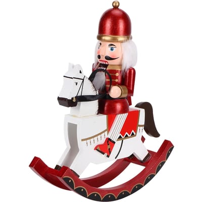 30CM Houten Pop Marionet Ornamenten Hout Ambachten Feestelijke Vakantie Huis Decoratie Cadeau white
