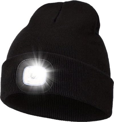 Nivard Wintermuts - Heren - Dames - Volwassenen - Muts - Ski Mask - Ski Masker - Winter Masker - Met Lamp - Zwart