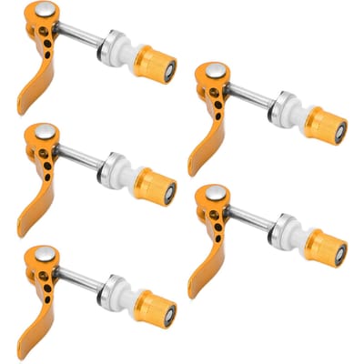 5 stuks Zadelpenklemmen Snelspanner Aluminiumlegering Duurzaam Fietsbuisklem Fixie voor Universele Fietsen Gold