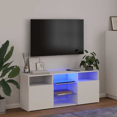 vidaXL - Tv-meubel - met - LED-verlichting - 120x30x50 - cm - wit
