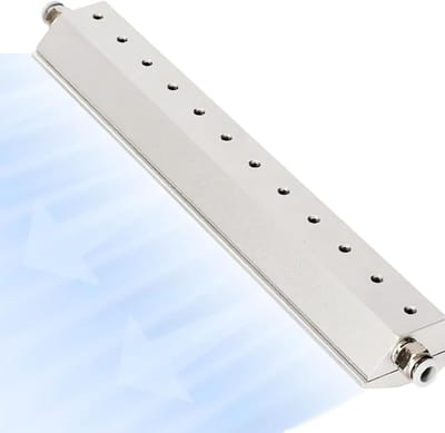 Luchtmeter Stofverwijdering - Luchtblazer - Oppervlak Reinigen - Aluminiumlegering - 1/4 inch schroefdraad - Zilverkleurig