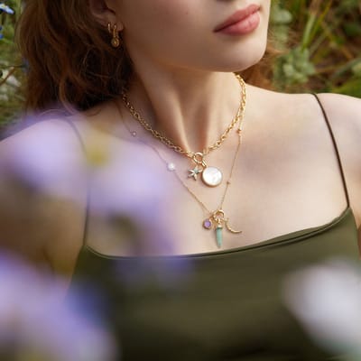 Ania Haie AH NC055-08G Pop Charms Dames Hanger - Sieraad - Zilver - Goudkleurig - 925 Zilver - 7 mm breed - 25 mm lang
