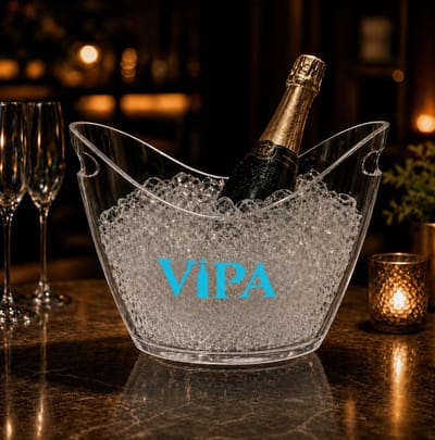 Wijn champagne koeler - bucket - Cooler Transparant