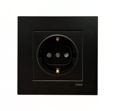 Panasonic Viko [Novella] - Stopcontact - Zwart - Inbouw
