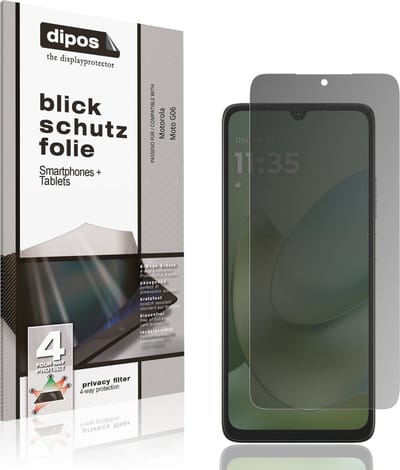 dipos – Matte Privacy Screenprotector geschikt voor Motorola Moto G06 | Anti-Spy Beschermfolie