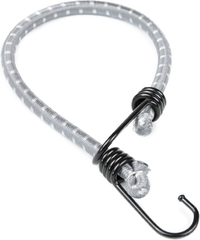 Rubbermagazijn - Spanelastiek met haken - 25 stuks - Grijs & wit - Lengte: 40 cm - Zeer elastisch & slijtvast