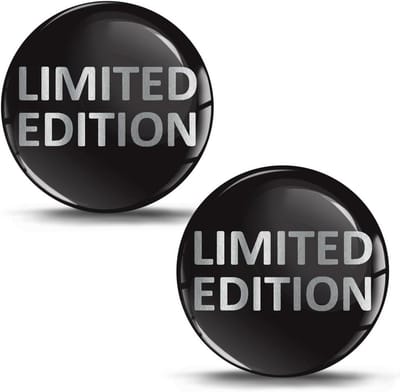 2 x 3D Gel Silicone Stickers Limited Edition Emblem Car Stickers Car Motorcycle Bicycle Skate Window Door Emblem - ShopVlot