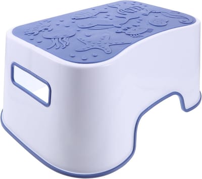 Toilet Opstapje - Badkamer Krukje - Ontlasting Verbeteren - Ergonomisch Ontwerp - 38 x 16 x 26 cm - Blauw