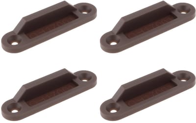 Dailygoods- Aanslagplaat 4x - Kunststof - 53x12mm - Compatibel met Espagnolette Sloten - Afstand schroefgaten 4cm - Vermindert impact deur - Vergrendelingsplaat