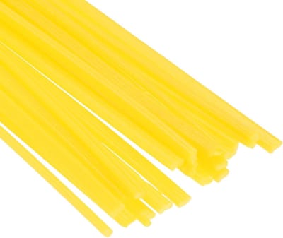 Kunststof Lasstaven - PE Lasstrips - Kunststof Repareren - 20 Inch Lengte - 5 mm Breed - Geel