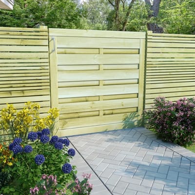 Tuinpoort - Tuinhek 100x100 cm - Geïmpregneerd Grenenhout - Massief Hout - Weerbestendig & Rotbestendig - Rustieke Tuinafscheiding