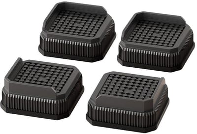 4-stuks Meubelverhogers - Bedframeverhogers - Verhogingskussen - Verhoogt met 2,6 cm - Antislip en vochtbestendig - Gemaakt van TPE-materiaal - Geschikt voor tafels, banken, stoelpoten, koelkasten en wasmachines - Zwart